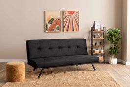 Atelier Del Sofa Zola - Sofá-Cama de 3 Plazas Negro